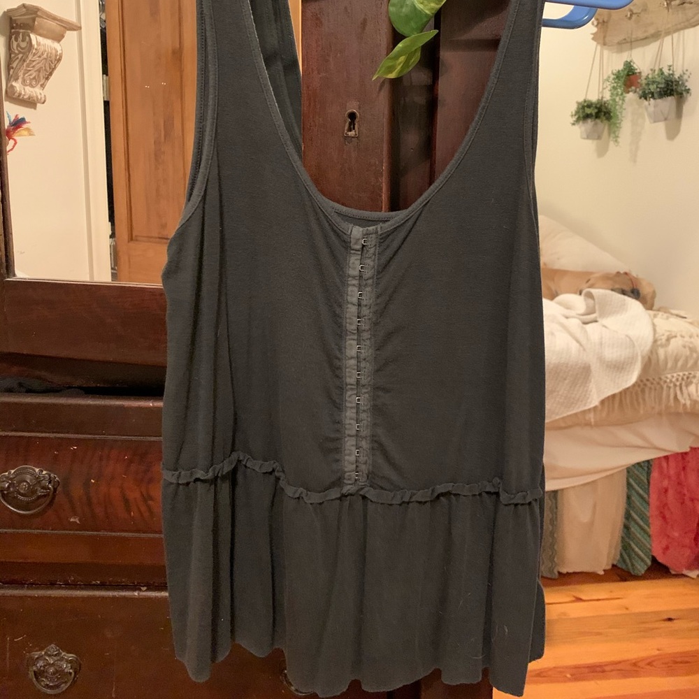 American Eagle Faded Peplum Top